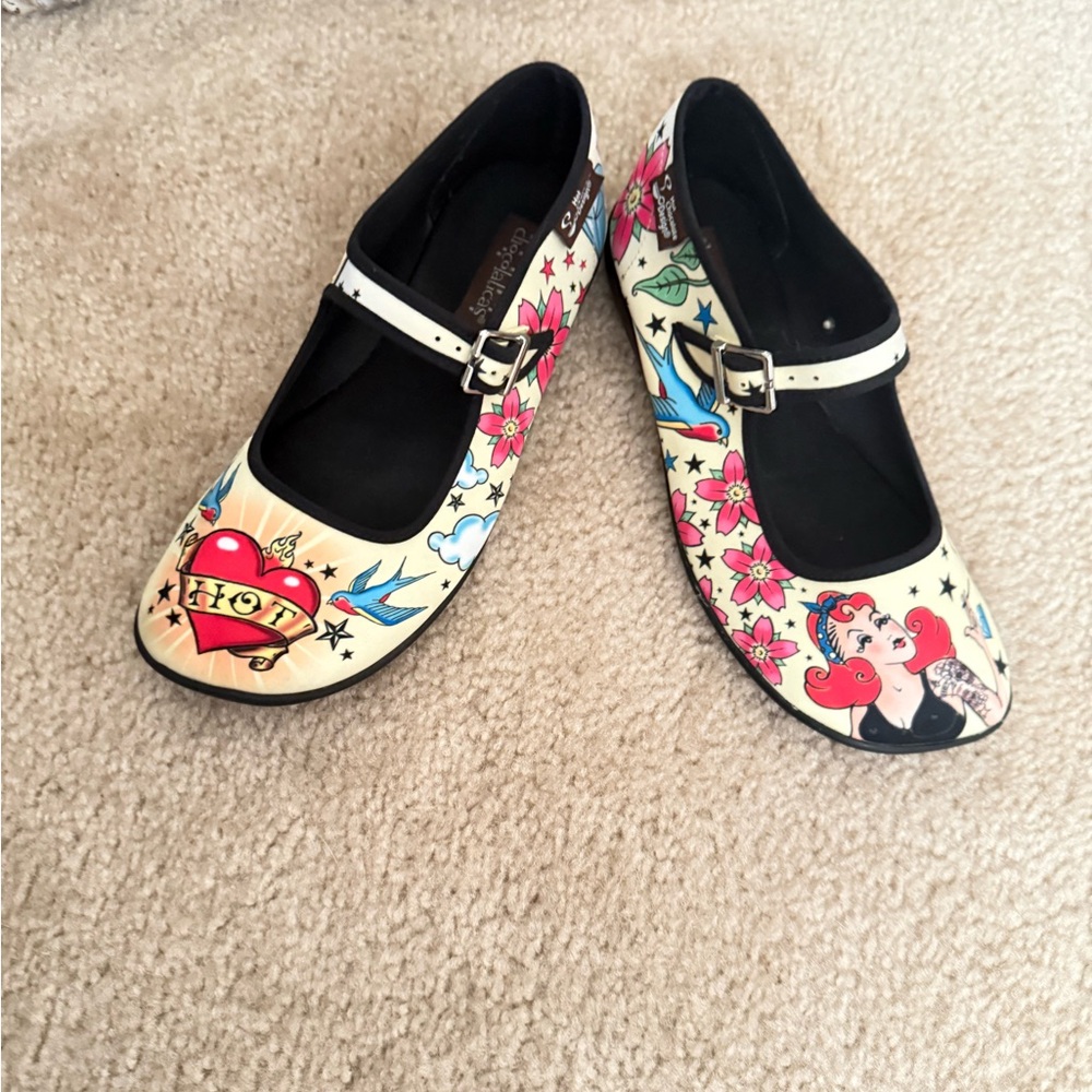 Tattoo Art Mary Jane Flats